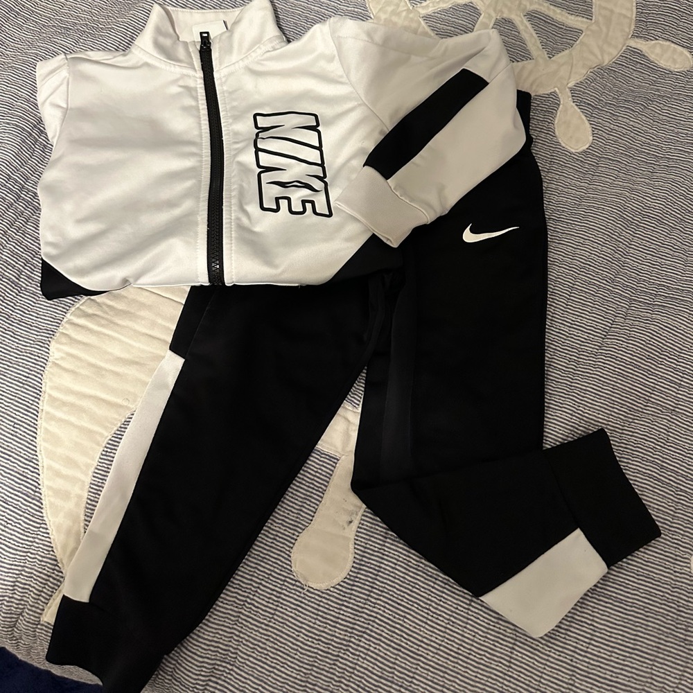 Nike Black and White Tracksuit